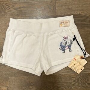 Butter Super Soft White Shorts with embellishment